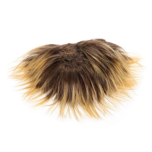 ifundom Kostüm-haarperücke Für Partys Lustige Cosplay-welle Farbige Verkleidungshaar Für Karneval Einzigartiger Heckenstil Für Erwachsene Braunes Igelhaar-accessoire von ifundom