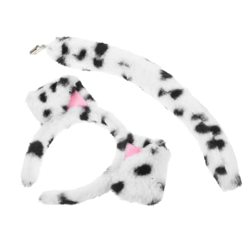 ifundom Plüsch Dalmatiner Hundeohren Stirnband mit Interaktivem Bequemes Cosplay Zubehör für Damen und Geeignet für Partys Alltag und Halloween Kostümspaß von ifundom