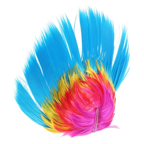 ifundom Kostümperücke Punk Party Wig Coole Masquerade Perücke Für Halloween Karneval Und Rollenspiele Einfache Handhabung Und Sicherer Sitz Mit Zufälliger Farbkombination von ifundom