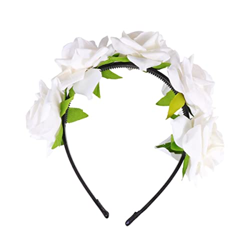 ifundom Rosenblumenkrone Stirnband Halloween Kopfschmuck Cosplay Kopfbedeckung Für Braut Hochzeit Fotografie Requisiten von ifundom