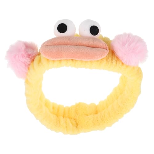 ifundom Elastisches Gesichtswasch-stirnband Aus Plüsch Süßes Cartoon-design Mit Großaugen Und Wurstmund Für Hautpflege Make-up Dusche Und Sport Für Frauen Und Mädchen von ifundom