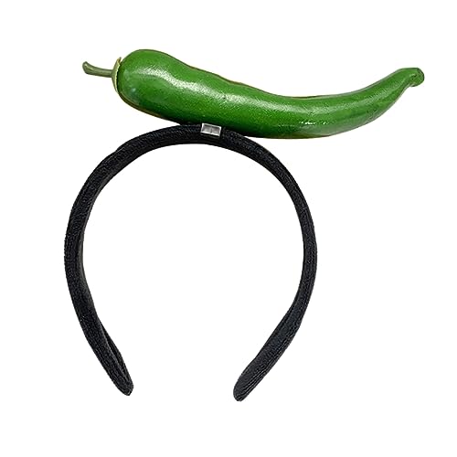 ifundom Stirnband Chili Design Hair Band Kunststoff- Haarband- Kopf- Haarreifen Für Partykostüme Kopfbedeckungen Für Damen Männer Haarreifen Obst Einzigartig Mädchen Plastik von ifundom