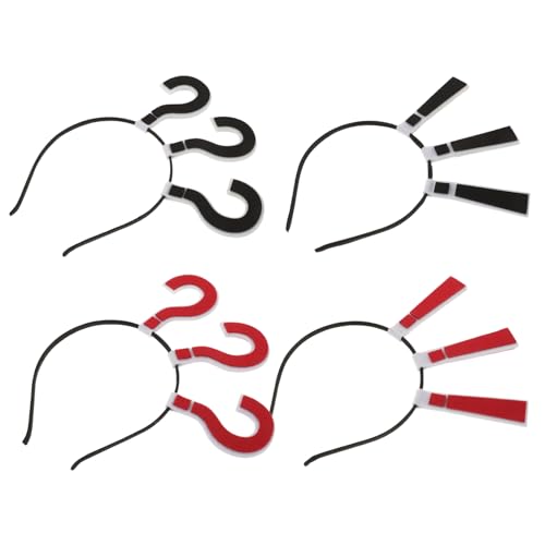 ifundom 4stücke Fragezeichen-haarband Dekoratives Satzzeichen-stirnband Rutschfeste Kopfbedeckung Kopfwickel Für Halloween-party Haar-accessoires Für Mädchen Und Frauen von ifundom
