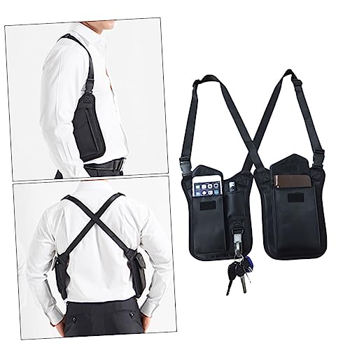 ifundom Armpit Bag Upgrade Nylon Schultertasche Versteckte Umhängetasche Für Herren Und Damen Mit DREI Fächern Für Schlüssel Und Geldbörse Für Reisen Und Alltag Schwarz von ifundom