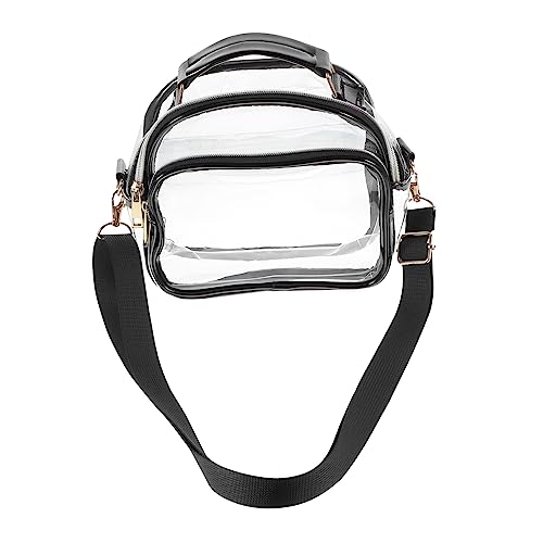 ifundom Transparente Umhängetasche PVC Einfache Schultertasche für Damen Leichte Tragetasche für Shopping Reisen und Leicht zu Reinigen und Pflegen von ifundom