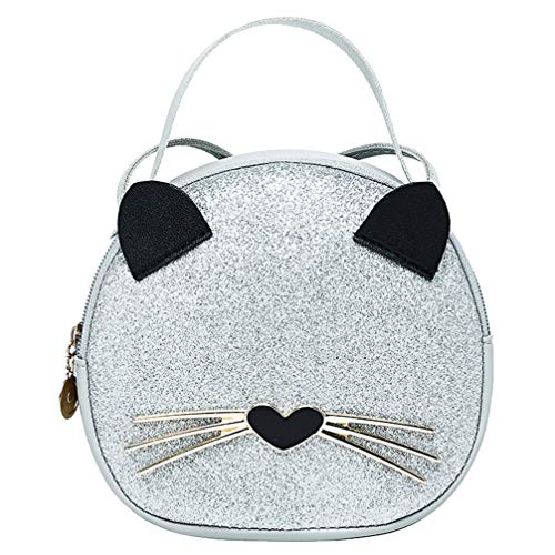 ifundom Brauner Rucksack Einschulung Mädchen Geschenk Katzen Cartoon Katzenohren Umhängetaschen Handtasche Pu- Mode Geldbörse Für () David Jones Katze Kleine Tasche Damen Schulterriemen von ifundom