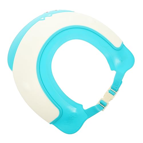 ifundom Verstellbare Wasserdichte Badekappe mit Ohrenschutz Verstellbarer Shampoo Hut für Junge Mädchen Cartoon Badehaube für Angenehmes Haarewaschen und Sicheren Spritzschutz Blau von ifundom