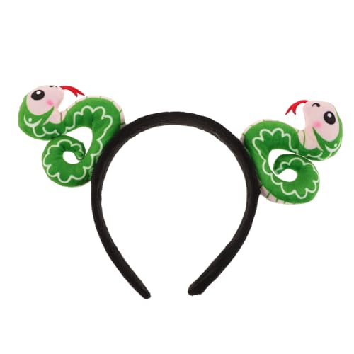 ifundom Schlangen-stirnband Aus Plüsch Zodiac-design Für Neujahrsparty Und Event-dekoration Leichtes Festliches Haarband Cartoon-stirnband Mit Schlangenmuster von ifundom