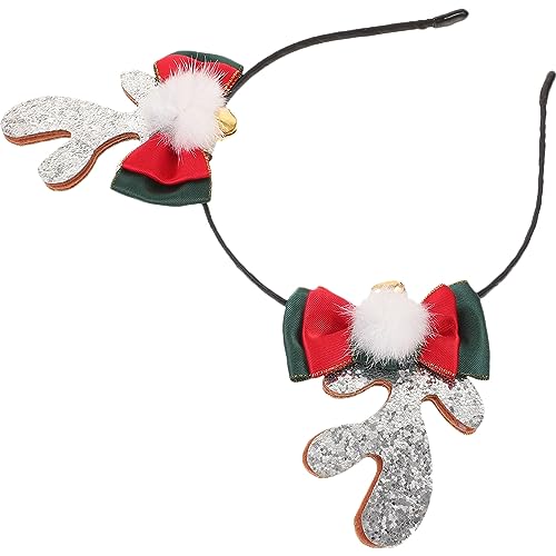 ifundom Weihnachtsstirnbänder Für Kinder Rentiergeweih Haarband Weihnachts-haarreifen Kostüm Kopfschmuck Weihnachts-cosplay-stirnbänder Weihnachtsdekoration Fräulein Geschenk Ohr Stoff von ifundom