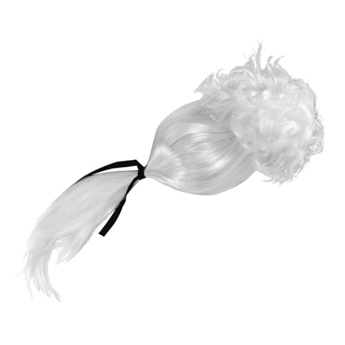 ifundom Weiße Anwaltsperücke Für Junge Mädchen Lockiges Haar Gentleman-perücke Cosplay-perücke Bühnenauftritt Gerichtsgebrauch von ifundom