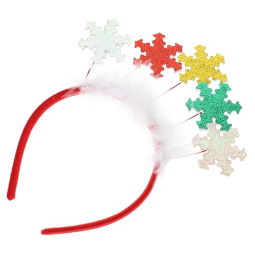 ifundom christmas haarreif christmas headband Weihnachtsfeier Stirnband Weihnachtsparty-Stirnband Kranzringe Weihnachtskranz Haarschmuck für Weihnachten Weihnachtsstirnband Verkleiden von ifundom