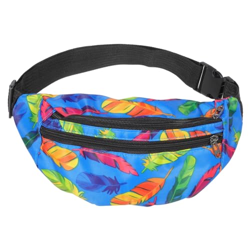 ifundom laufende Bauchtasche Schulter wasserdicht Körper Sporttasche Multifunktionale Hüfttasche Umhängetasche Tasche für Männer Outdoor-Sport-Gürteltasche Männer Brustbeutel Nylon Blau von ifundom