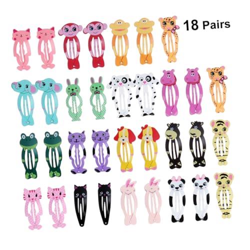 ifundom 18paare Tier-haarspangen Für Junge Mädchen Kopfbedeckungen Haarspangen Für Pferdeschwanz Alltagskleidung Frisuren von ifundom