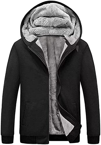 igeekwell Winterjacke Herren Hoodie Zipper Kapuzenpullover Kapuzenjacke Sweatjacke für Männer, Komfortable Sweatshirt mit Bequemes und Warmes Farbblock Sternenklarer Himmel von igeekwell