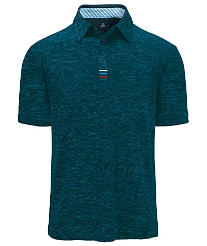 igeekwell Poloshirt Herren Sommer Stickerei Kurzarm Polohemd Arbeits T-Shirt Einfarbig Outdoor Sport Regular Fit L Dunkelgrün von igeekwell