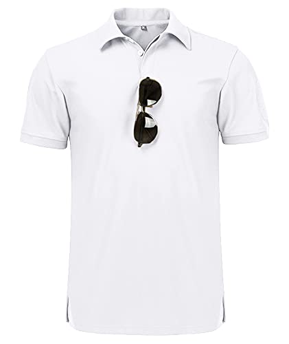 igeekwell Poloshirt Männer Kurzarm Sportshirt Sport Freizeitshirt Tennis Sommer Polohemd mit Brillenhalter Knopfleiste Atmungsaktiv von igeekwell