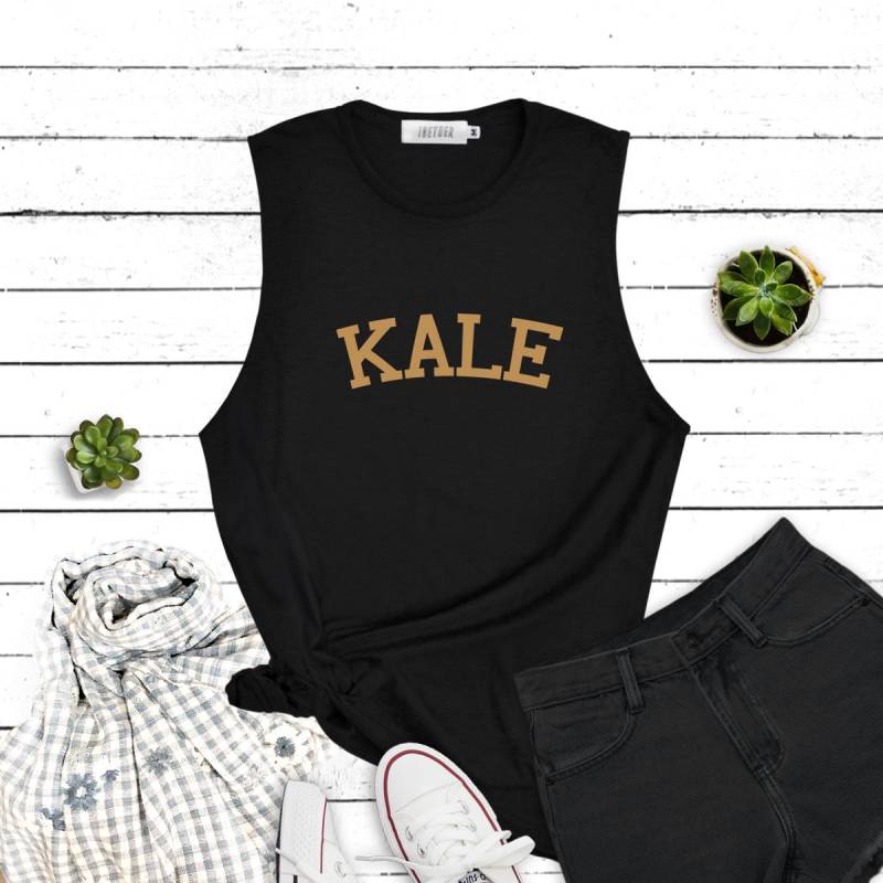 Kale Veganes Tank Top Pflanzenfresser Grafik Muskel-T-Shirt von igetherproject