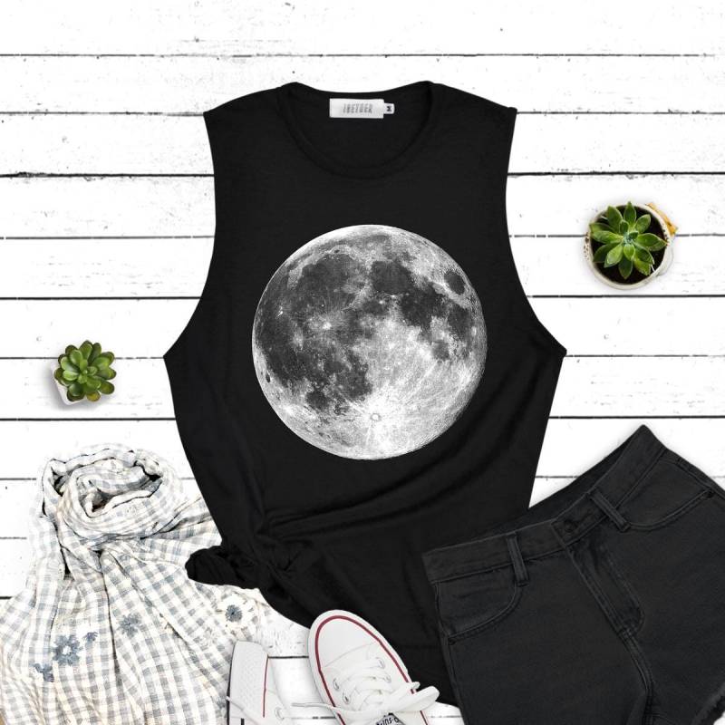 Mond-Shirt Vollmond-Shirt Mond-Grafik-Shirt Muskel-T-Shirt Tank Top Workout Mond-Shirt Vollmond-Shirt Mond-Grafik-Shirt Muskel-T-Shirt Tank Top Workout von igetherproject