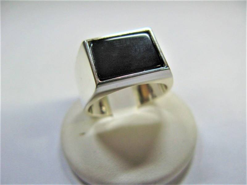 Onyx Rechteckiger Ring Mann Frau Silber 925 Onyx Rechteckiger Ring Mann Frau Silber 925 von igioiellidiperle