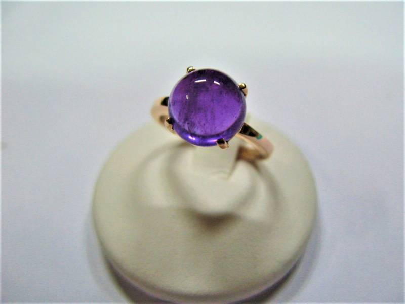 Roségoldener Amethyst-Cabochon-Ring von igioiellidiperle