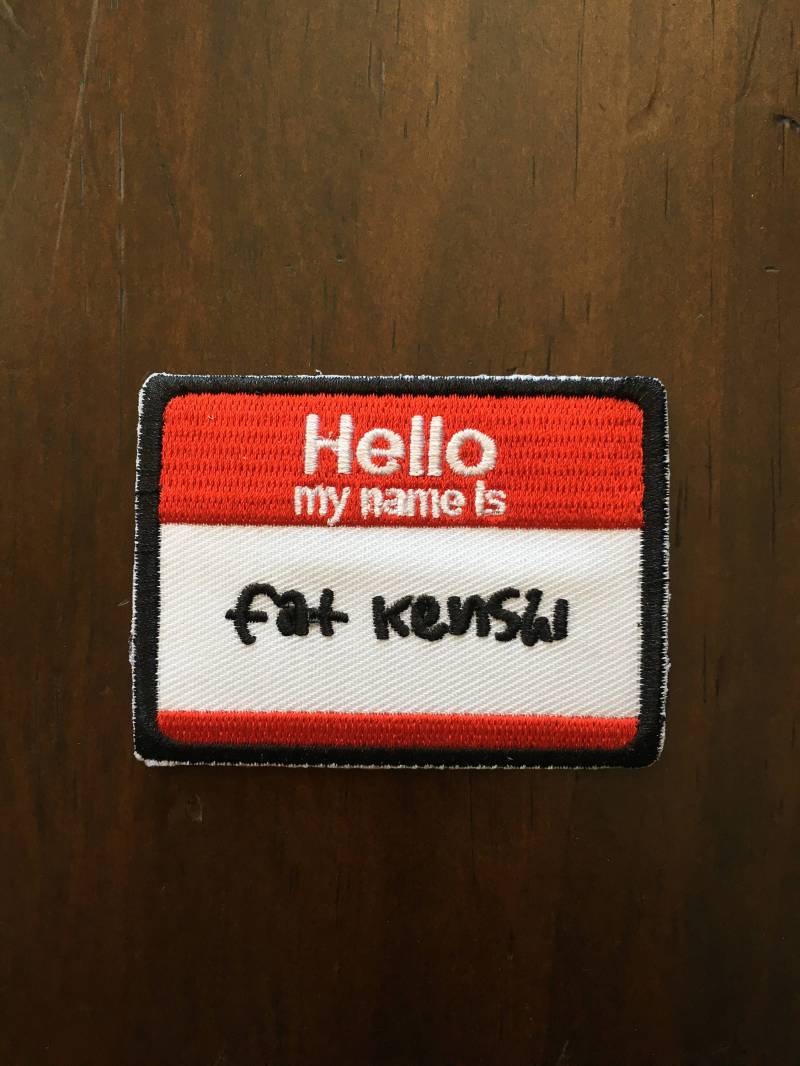Gestickter Moral Aufnäher Für Kampfsportarten Hello My Name Is ... Fat Kenshi von iheartkendo