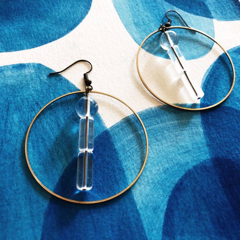 Messing Creolen | Glas Und Stil Leichte Ohrringe Kugel Glaskugel Portland Liebe Grüße Messing Creolen | Glas Und Stil Leichte Ohrringe Kugel Glaskugel Portland Liebe Grüße von iheartmies