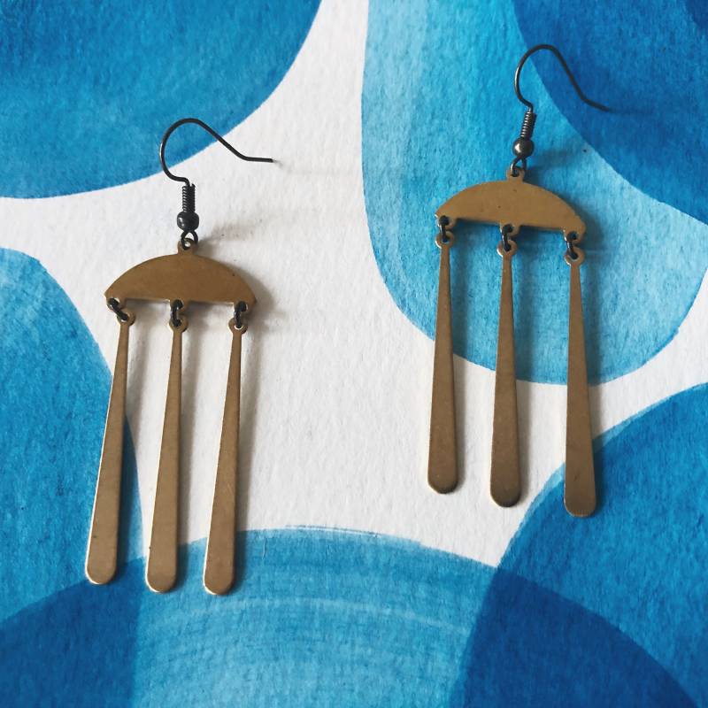 Messing Regenschirm Regen Tropfen Ohrringe | Bewegliche Tropfen Baumeln Portland Oregon Iheartmies Messingschmuck Messing Regenschirm Regen Tropfen Ohrringe | Bewegliche Tropfen Baumeln Portland Oregon Iheartmies Messingschmuck von iheartmies