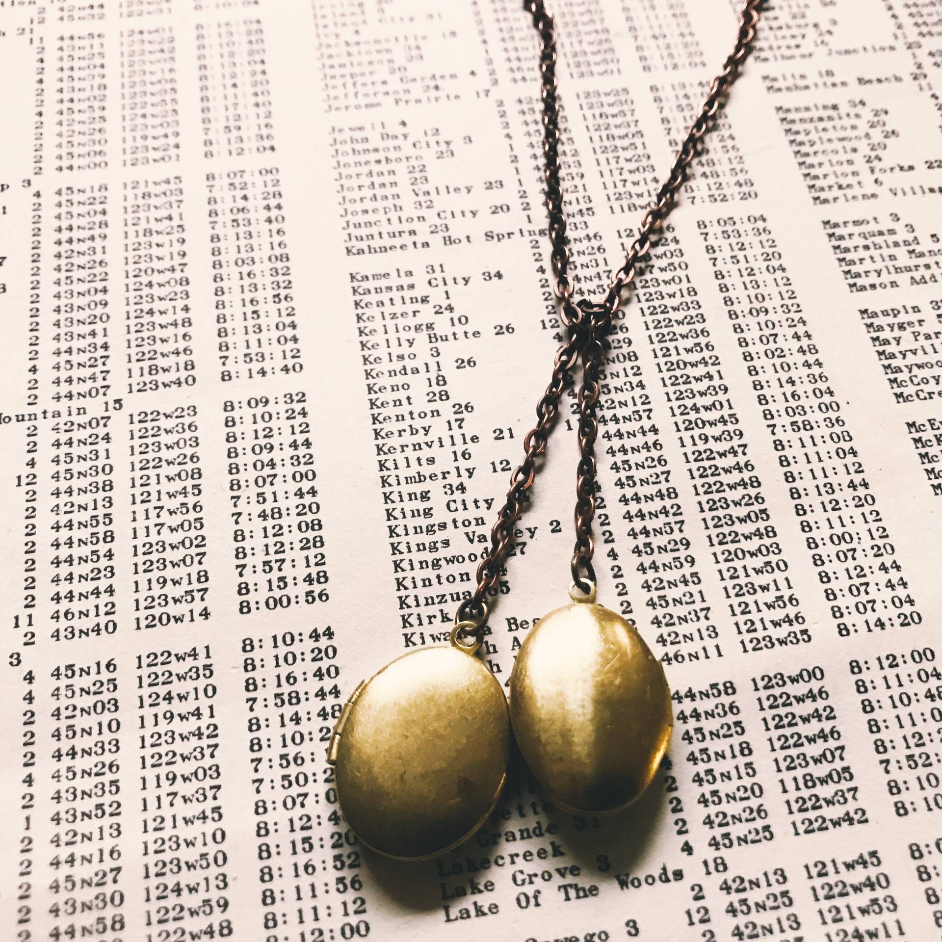 Vintage Messing Oval Medaillon Lariat Halskette Fidget Schmuck Vintage Messing Oval Medaillon Lariat Halskette Fidget Schmuck von iheartmies