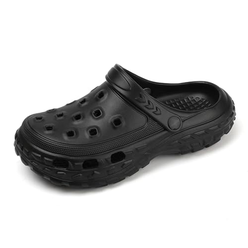 Kinder Niedliche Clogs Kleinkind Gärtner Schuhe Sommer Pantoletten Clog Leicht Atmungsaktiv Weich Stoßdämpfend Rutschen auf Reifen Sandalen Outdoor Hausschuhe 34/35 von ihinzry