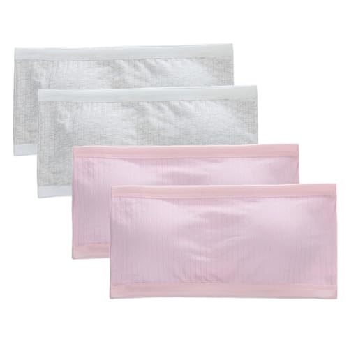 ihreesy 4 Stück Trägerlos Kinder Mädchen Bralette Bandeau BH,Atmungsaktiv Stretch Unterwäsche Trainings Bra Nahtloser kabelloser Sport-BH mit Brust-Pad Weicher Tops Bustier für 8-16 Jahre Kinder von ihreesy