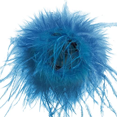 ihreesy Damen Feder Manschetten, Federarmband Straußenfedern Armbänder Schlagarmbänder Frauen Federarmband Haarschmuck Feder-Handgelenkmanschetten Dekorative Federärmel,Blau Himmel von ihreesy