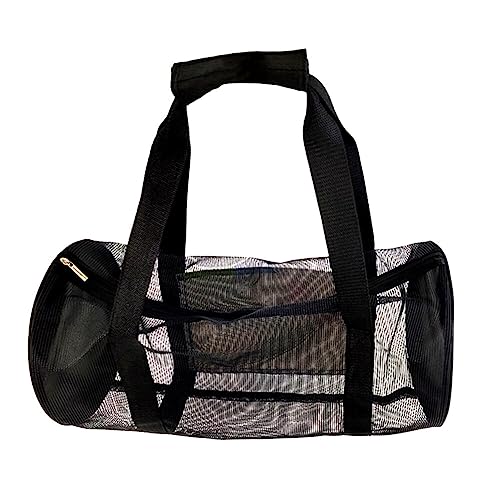 ihreesy Reisetasche Netztasche, 50cm x 25cm Tragbar Netzbeutel Mesh Reisestapelsack mit Reißverschluss und Tragegriffen Sporttasche zum Klettern Wandern Trekking von ihreesy