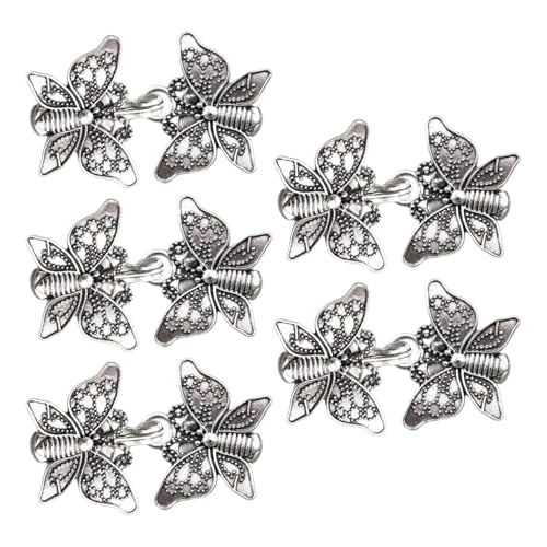 iiniim Antique Schmetterlings Pullover Clips Cardigan Verschluss Schalkragen Cinch Clip Für Kleider Hemden Schals Silber Einheitsgröße von iiniim