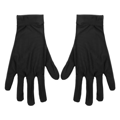 iiniim Damen Sexy Glänzende Nylon Handschuhe Glossy Öl Abendhandschuhe Opernhandschuhe Clubwear Handschuhe für Opera Party Maskerade Karneval Schwarz One Size von iiniim