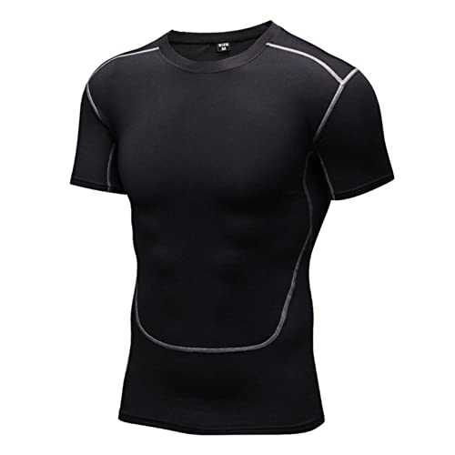 iiniim Herren Badeanzug Shirt UV Schutz Badeshirt Schwimmshirt Rashguard Kurzarm Fitness Sport T-Shirt für Schwimmen Tauchen A Schwarz XXL iiniim Herren Badeanzug Shirt UV Schutz Badeshirt Schwimmshirt Rashguard Kurzarm Fitness Sport T-Shirt für Schwimmen Tauchen A Schwarz XXL von iiniim