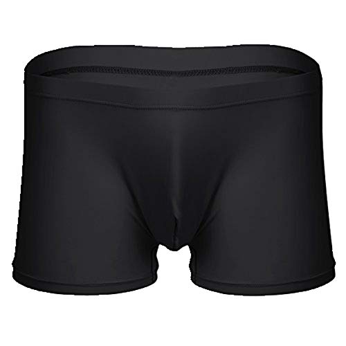 iiniim Herren Bikini Briefs Ice Silk Kurze Hose Männer Boxershorts Panties Trunks Dessous Unterwäsche Unterhose M-XXL Schwarz XXL von iiniim