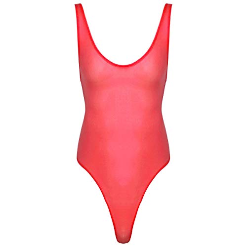 iiniim Herren Body Bodysuit Einteiler Dessous Stringbody Overall Männer Unterhemd Tank Tops High Cut Thong Unterwäsche Rot Einheitsgröße von iiniim