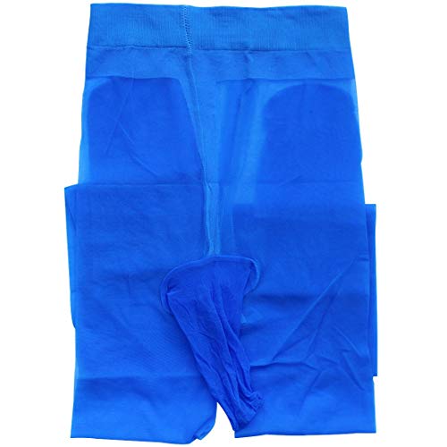 iiniim Herren Männer Strumpfhose Pantyhose mit Penishülle Hosen Tight Unterwäsche Mehrfarbig Blau Einheitsgröße von iiniim