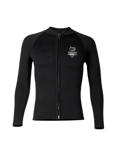 iiniim Herren Neoprenanzug Top 3mm Neoprenanzüge Jacke Thermal Langarm Tauchanzug Freiwasser Schwimmen Schnorcheln Tauchen Surfen A Schwarz 3XL von iiniim