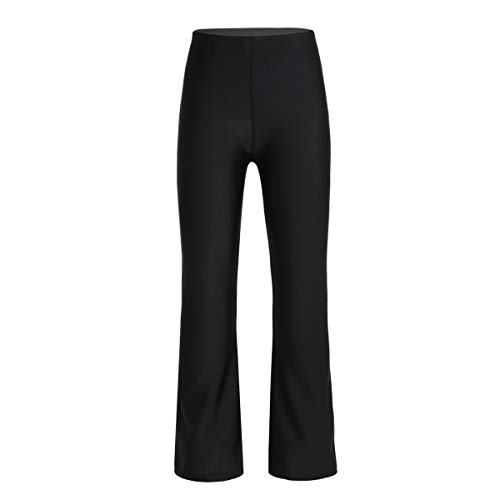 iiniim Kinder Jungen Mädchen Hosen Schlaghose Latein Tanzhose Jazz Hip Hop Glocken Hose Leggings Tanz Performance Aa Schwarz Mädchen A 152 von iiniim