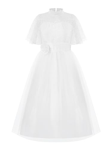 iiniim Kinder Mädchen Kleider Prinzessin Kleid Hochzeit Blumenmädchen Kleid Kommunionkleid Taufe Festlich Partykleid Abendkleid Festzug B Elfenbein A 128 von iiniim