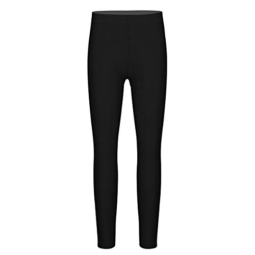 iiniim Kinder Mädchen Leggings Elastische Hose Ballett Trikot Tanzhose Yoga Sport Gymnastik Strumpfhosen Tanzkleidung Gr.104-176 B Schwarz 122-134 von iiniim