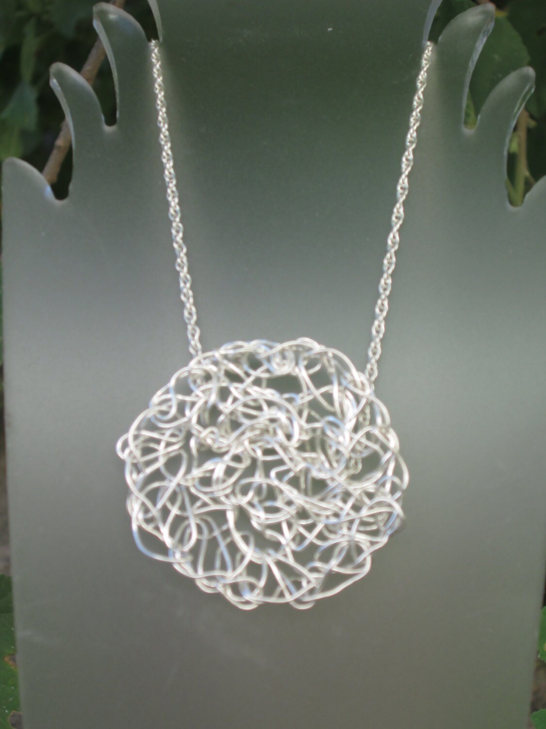 Feine Silber Gehäkelte Halskette von ijewelry