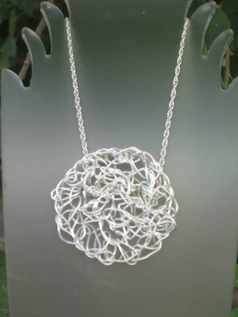 Feine Silber Gehäkelte Halskette von ijewelry