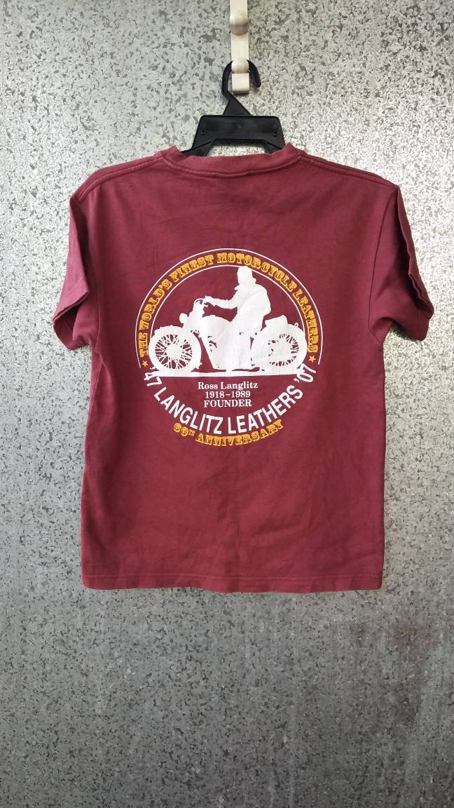 Jahrgang Ross Langlitz/Vintage Leder-T-Shirt Hergestellt in Usa 60. Jahrestag Jahrgang Ross Langlitz/Vintage Leder-T-Shirt Hergestellt in Usa 60. Jahrestag von ikcollections