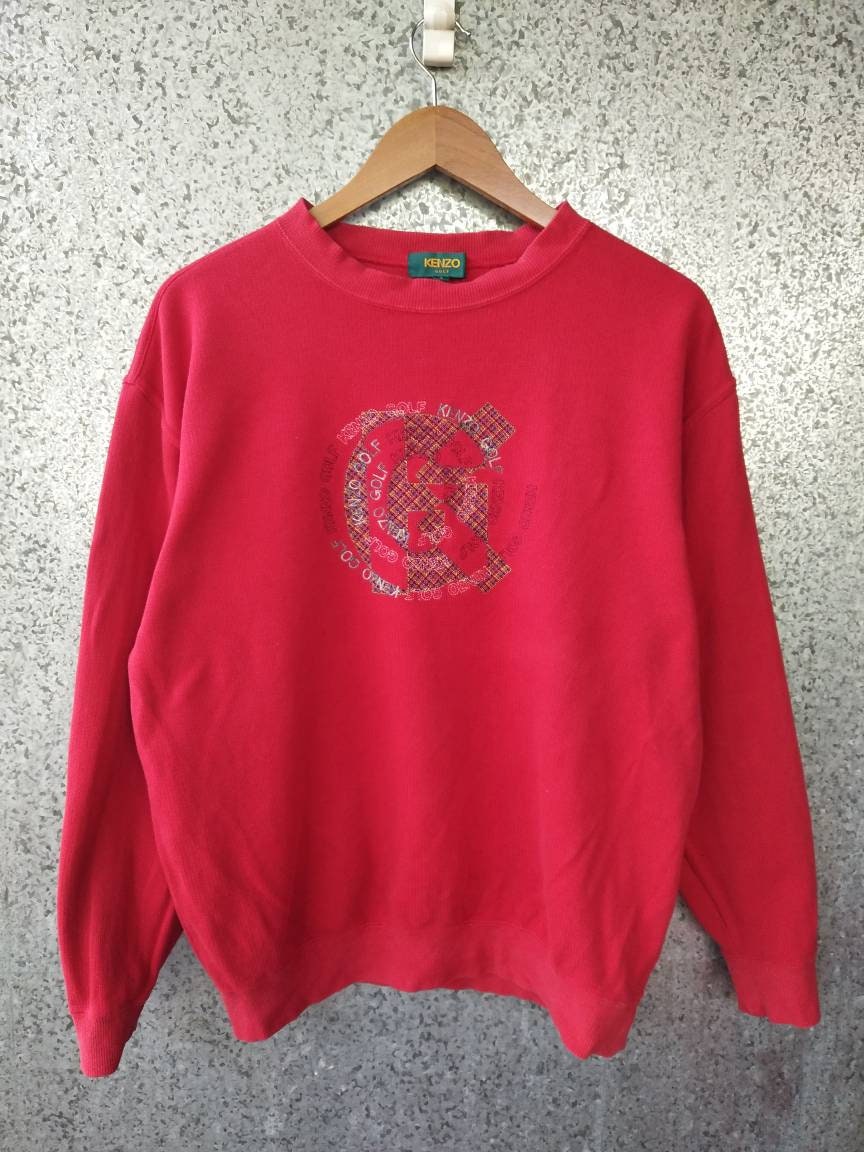 Vintage Kenzo Golf Sweatshirt Buchstabieren Großen Logo Crewneck Japan Vintage Kenzo Golf Sweatshirt Buchstabieren Großen Logo Crewneck Japan von ikcollections