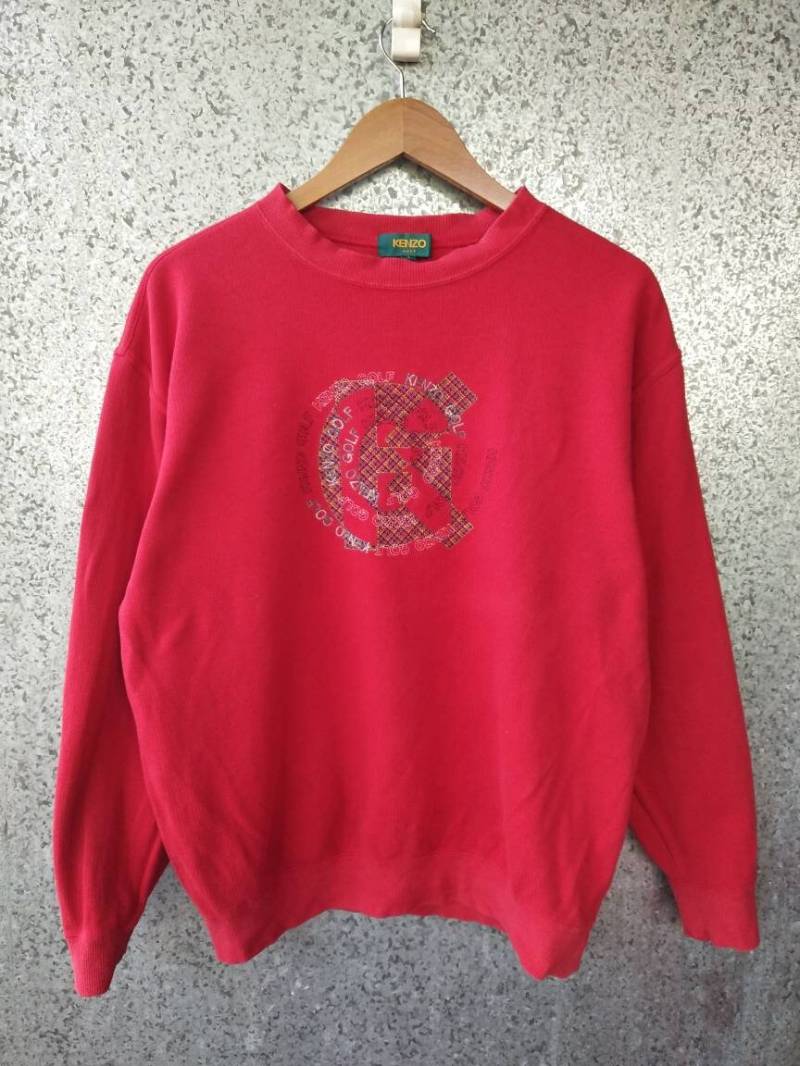Vintage Kenzo Golf Sweatshirt Buchstabieren Großen Logo Crewneck Japan Vintage Kenzo Golf Sweatshirt Buchstabieren Großen Logo Crewneck Japan von ikcollections