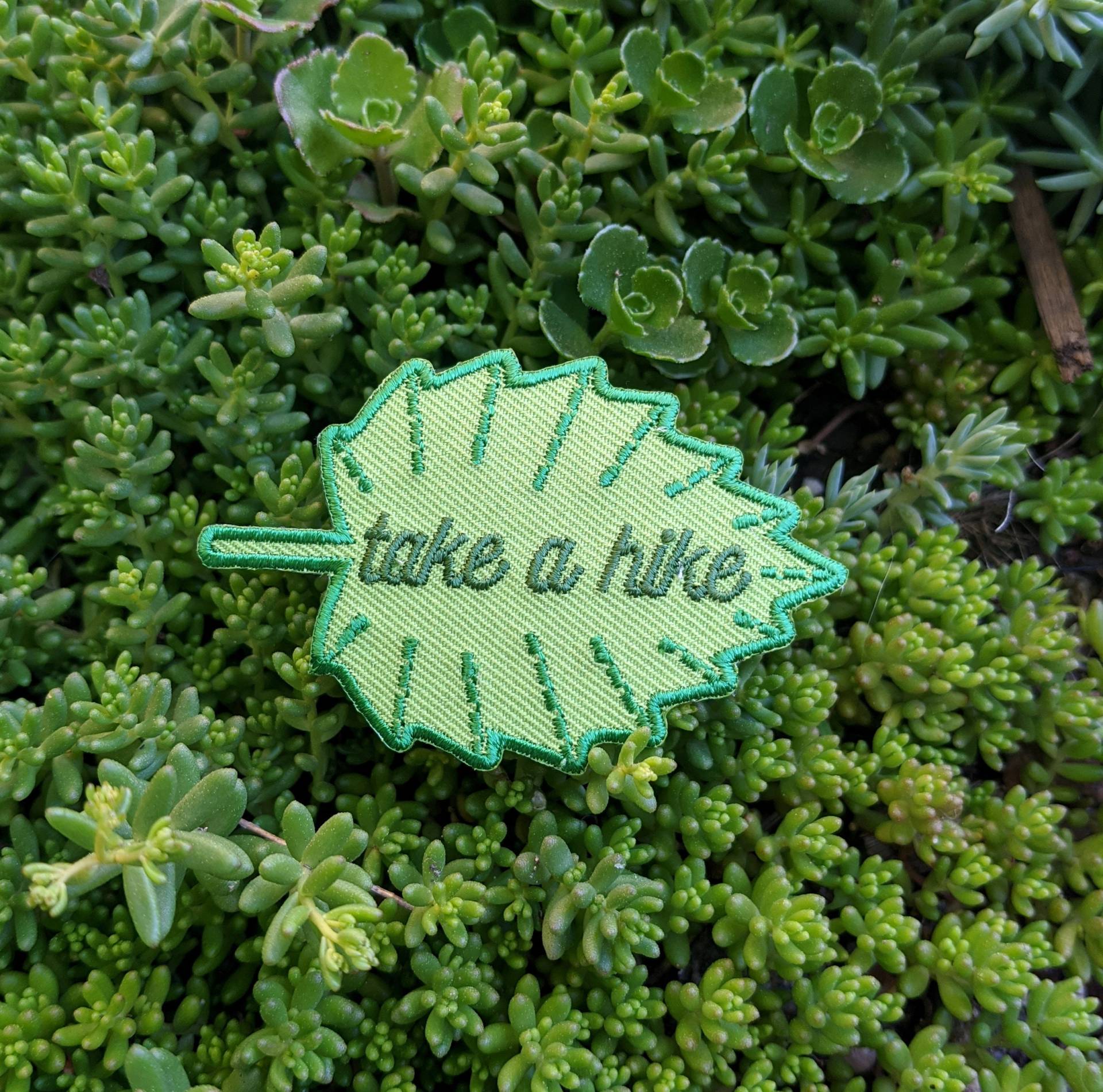 Take A Hike Patch | Wanderpatch Wanderung Aufnäher Blatt Wald Gestickter Natur von ilikesara