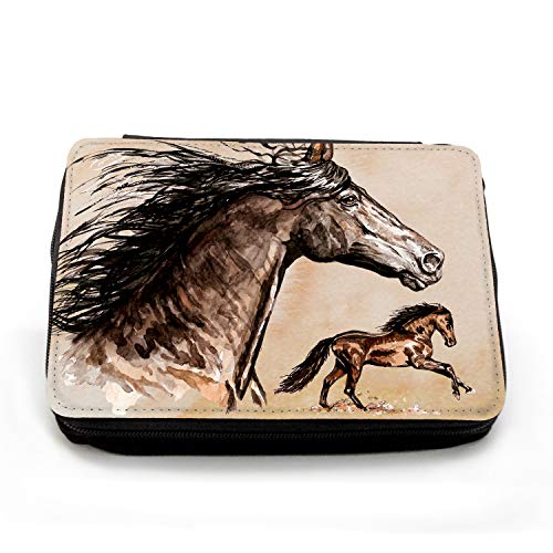 ilka parey wandtattoo-welt Gefüllte Federtasche Pferde Schulstart Federmappe Pferd individuelles Federmäppchenmit Namen Wunschnamen fm184 von ilka parey wandtattoo-welt