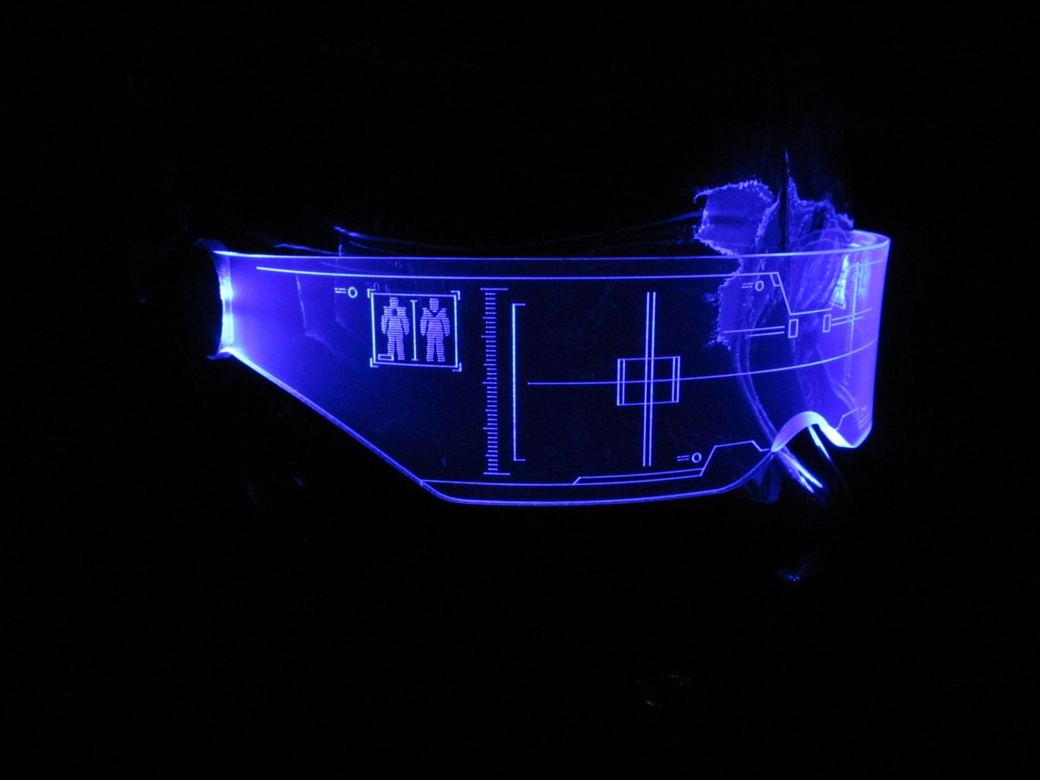 Das Original Beleuchtete Cyberpunk Cyber Goth Visier Citadel Neon Blau Das Original Beleuchtete Cyberpunk Cyber Goth Visier Citadel Neon Blau von illumicyberwear